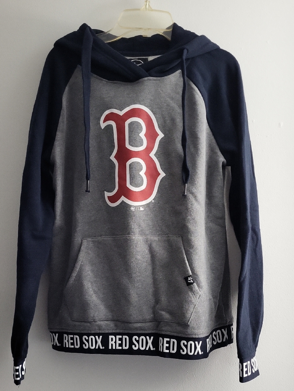 47 Brand Gray and Navy Boston Red Sox Pullover Hoodie